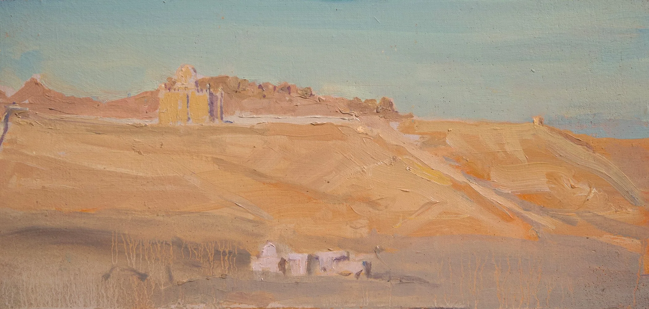 Aga Khan Memorial, Aswan - Oil - 20cm x 40cm - £700