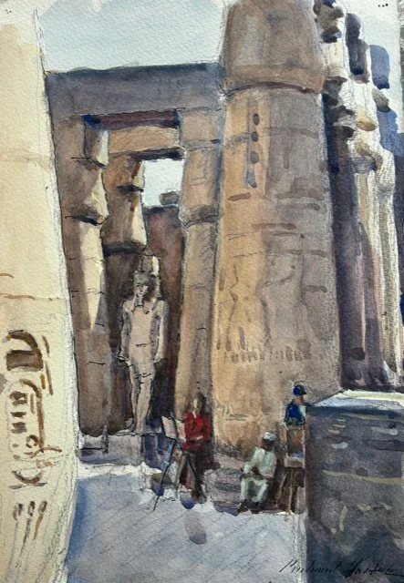 Richard Foster - Luxor Temple - Watercolour - 25cm - 18cm - £995