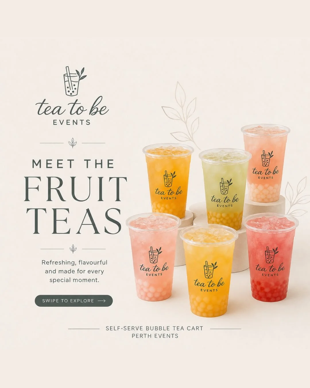 🍓Meet our Fruit Tea collection.

Fresh, vibrant and made for celebrations.

From sweet Lychee to tropical Mango, there&rsquo;s a flavour for every guest to enjoy.

Swipe through to discover our most popular flavours.

Which two would you pick for yo