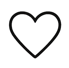 Outline of a heart shape