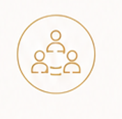 Icon of three people inside a circle.