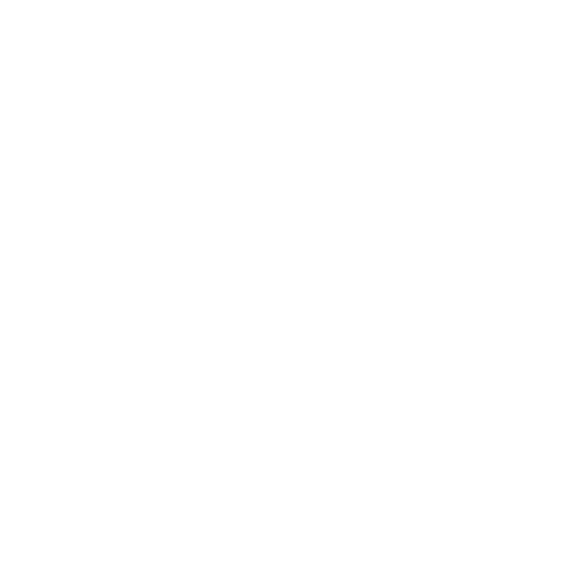 Weißes Logo mit einem durchgestrichenen Kreis auf schwarzem Hintergrund