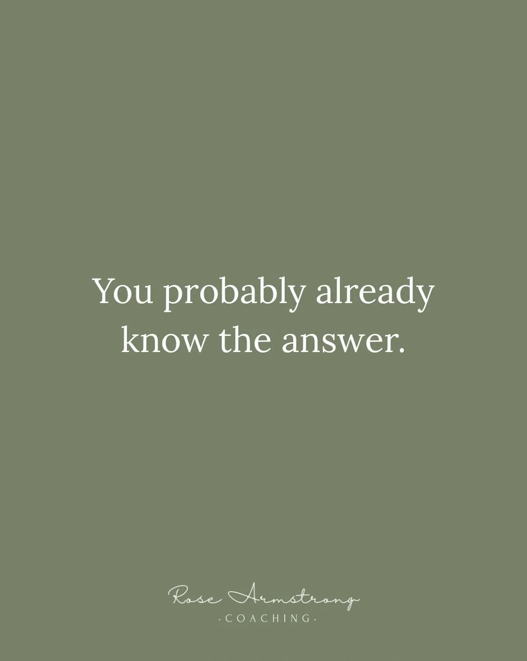 Sometimes you don&rsquo;t need more advice, more opinions or another pros and cons list.

You need a little space to hear your own voice.

You know yourself better than anyone. Trust that. 🤍

What would you choose if you trusted yourself?