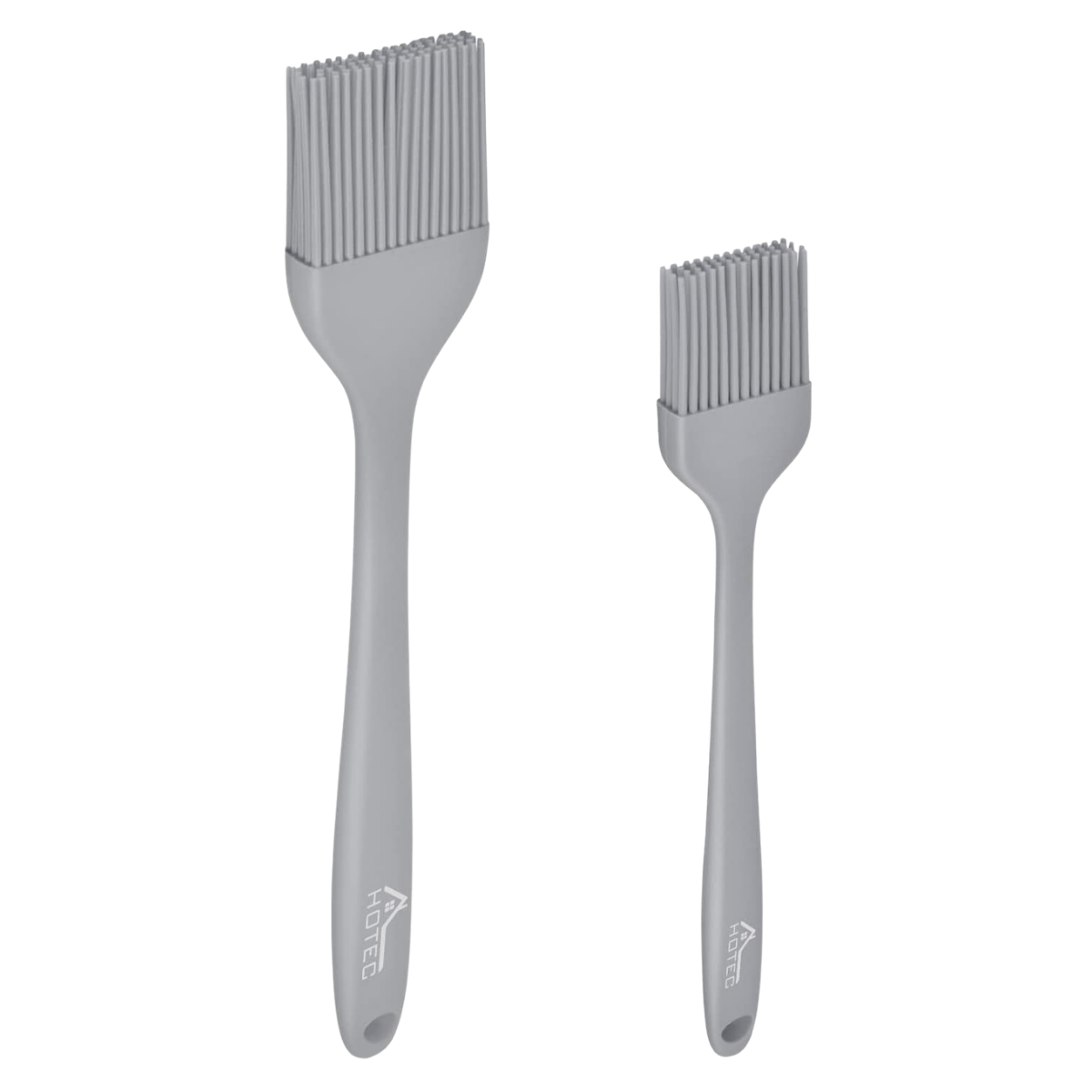 Two stainless steel grill cleaning brushes with wide flat bristle heads and handles labeled "A-Homec".