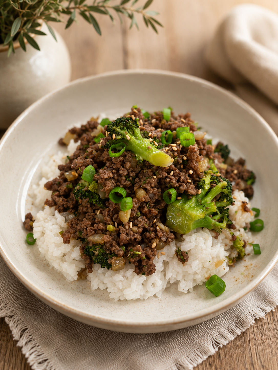 Honey Garlic Beef &amp; Broccoli Bowls