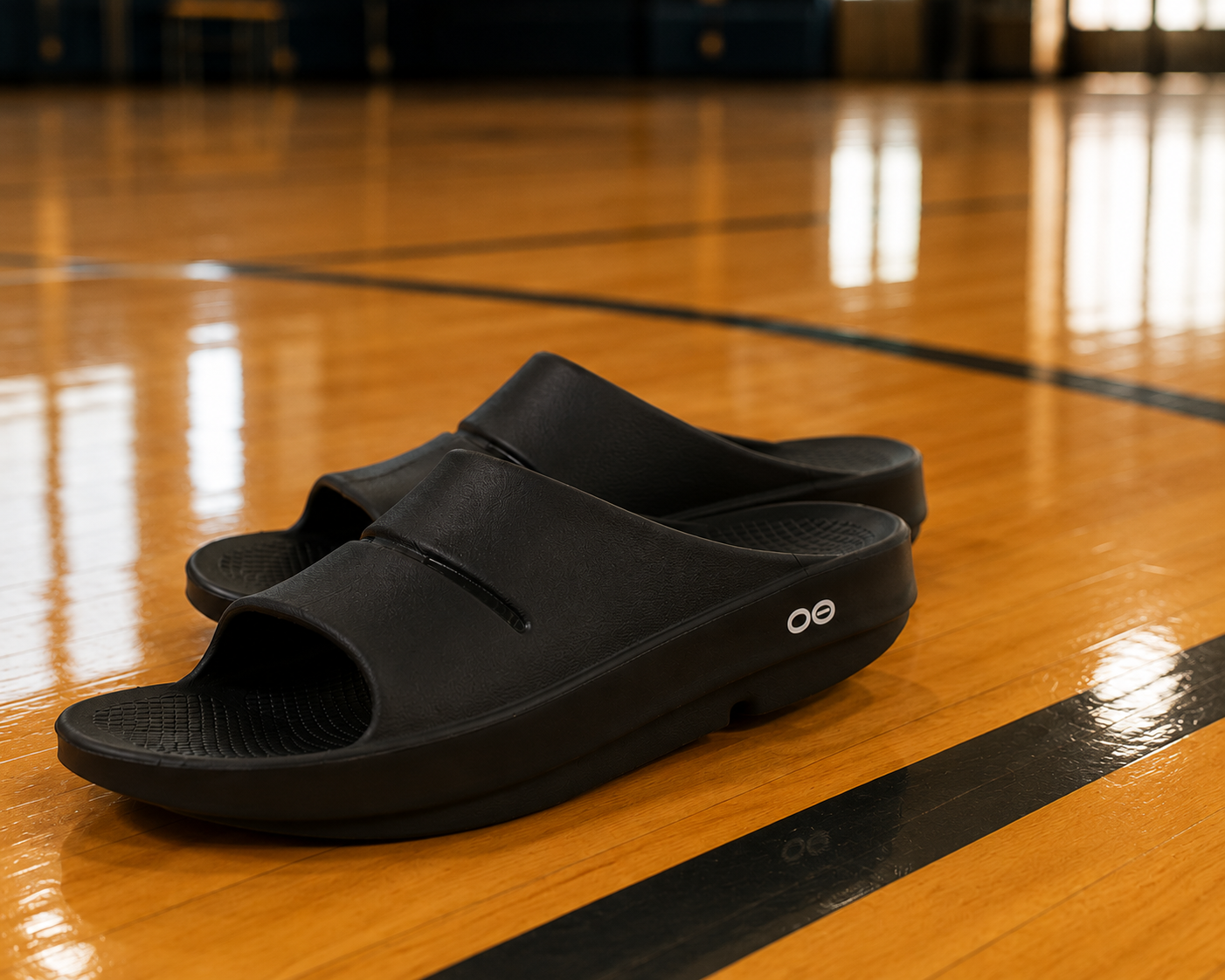 Oofos slides basketball athlete favorite