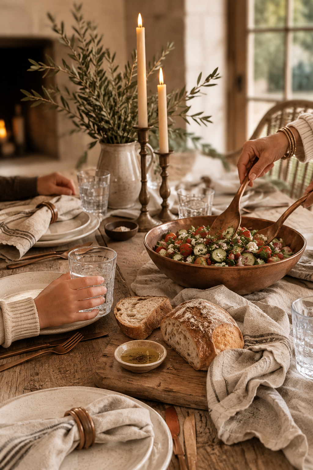 Gather around the dinner table using some favorite finds.