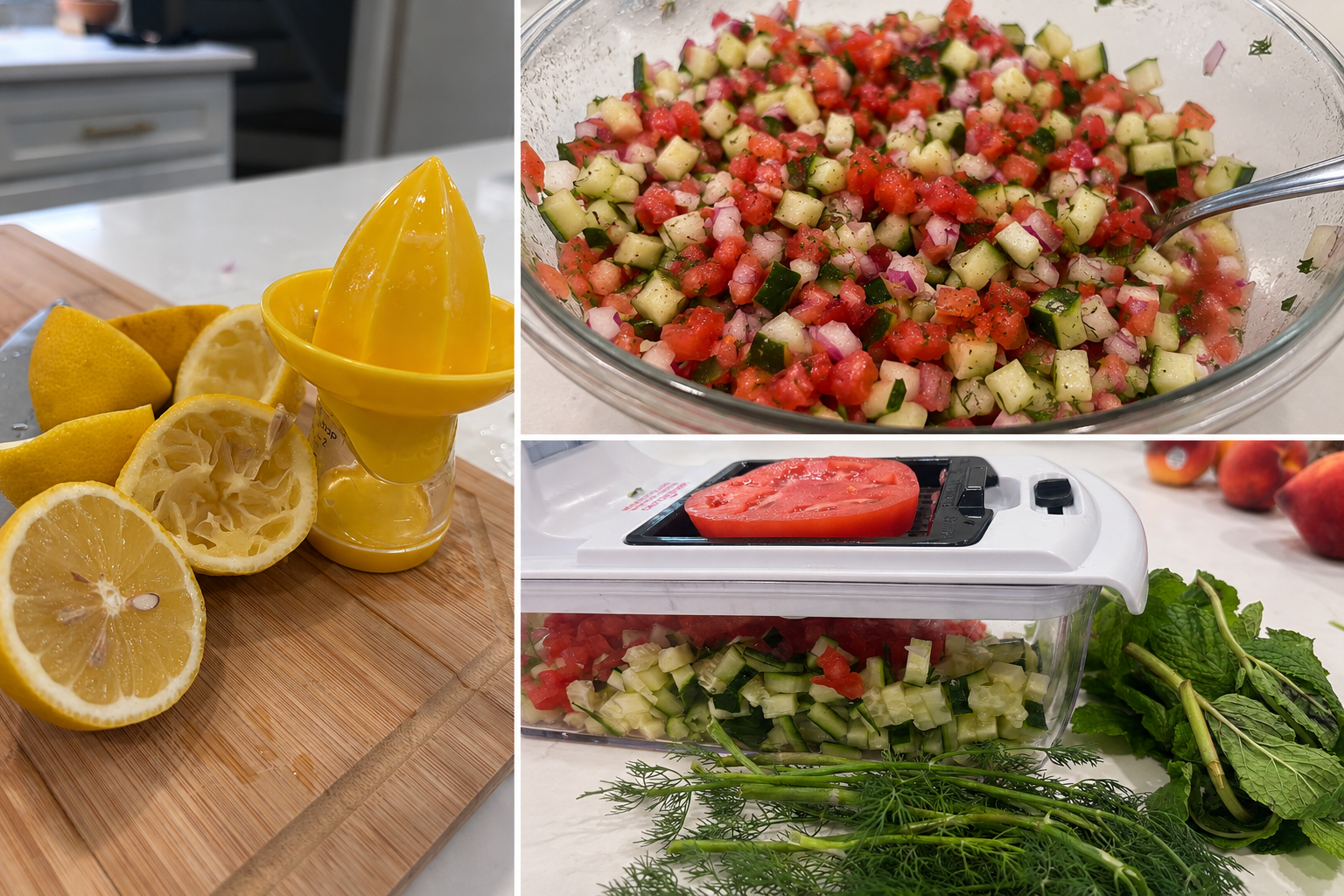 Garden-Gathered Mediterranean Salad Prep