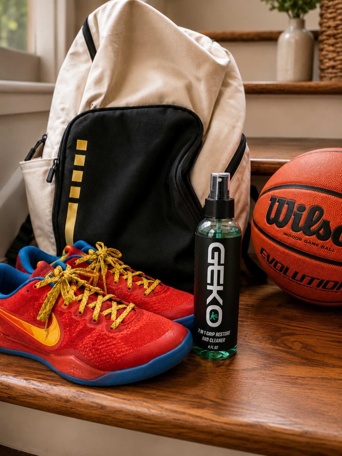 Geko shoe grip restore and cleaner athlete favorite basketball
