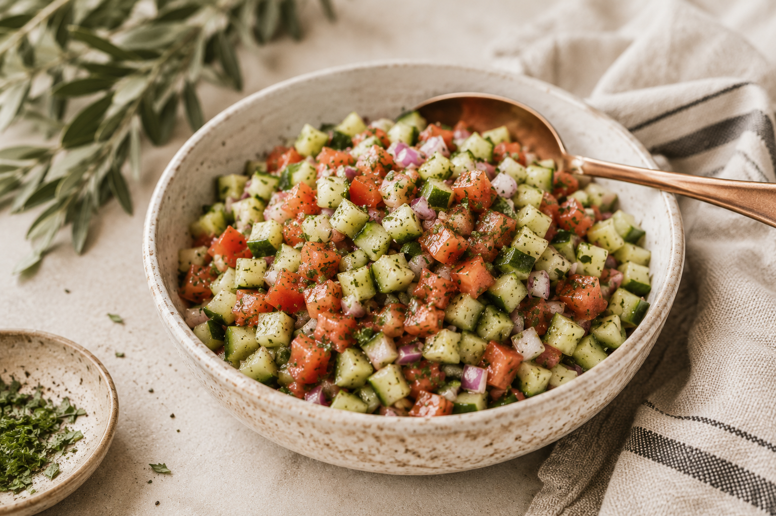 Garden-Gathered Mediterranean Salad