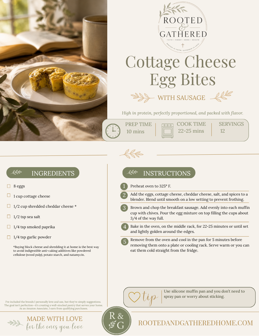 Cottage Cheese Egg Bites with Sausage Recipe