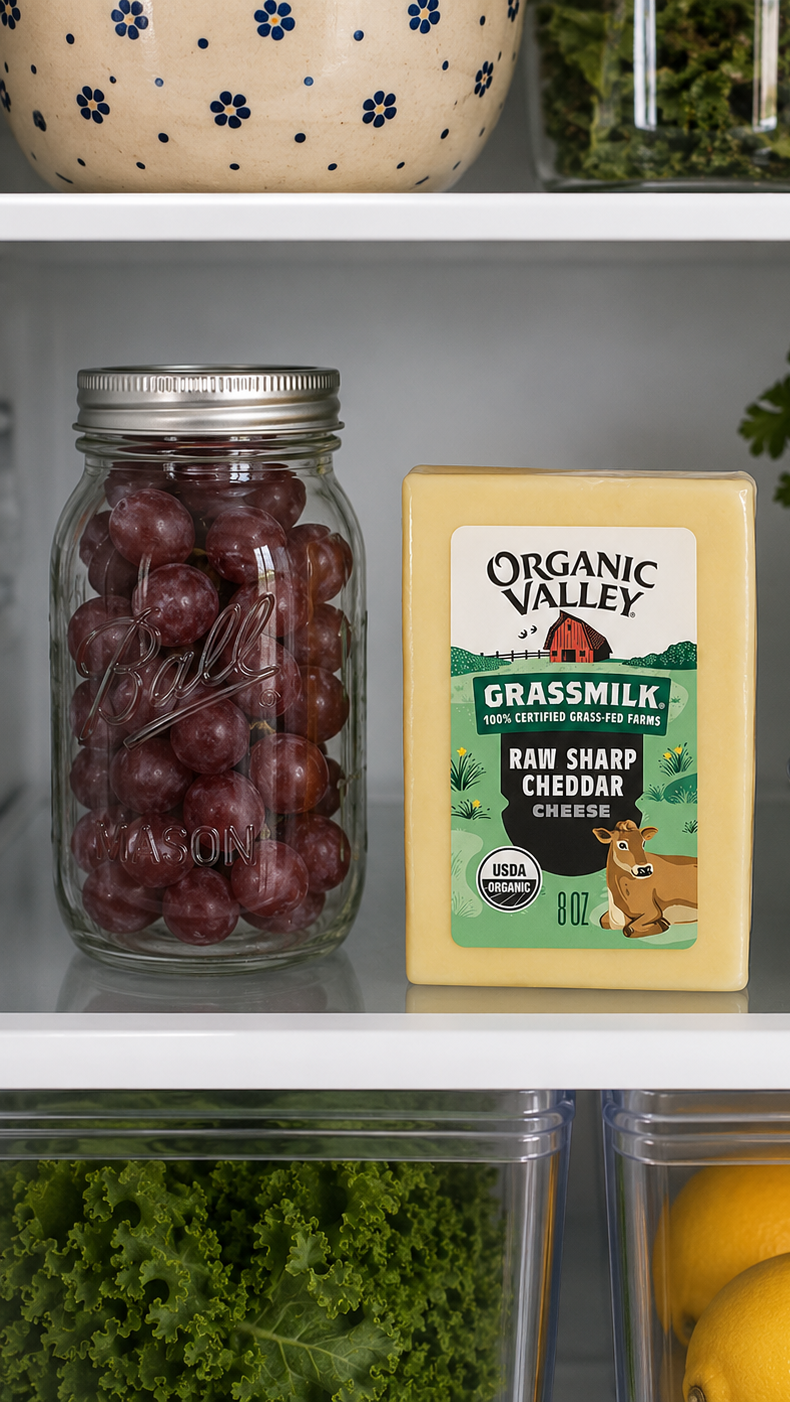 Organic Raw Cheddar Cheese grass fed raw milk