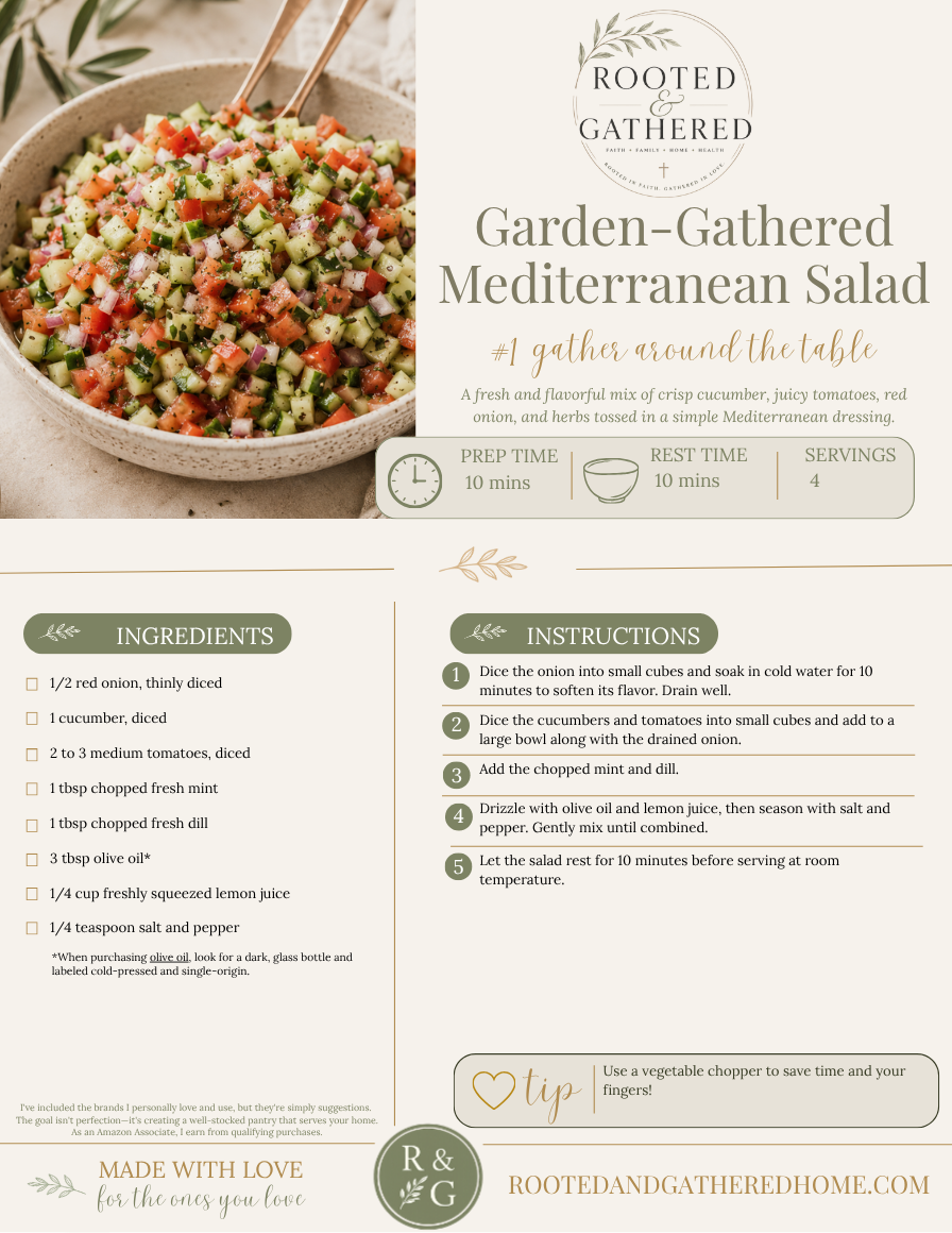 Garden-Gathered Mediterranean Salad Recipe