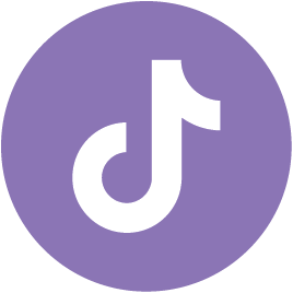 TikTok logo with a purple background