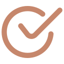 Symbole d'une coche à l'intérieur d'un cercle