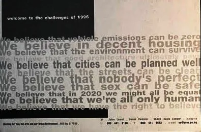 1996 The City II Postcard Back