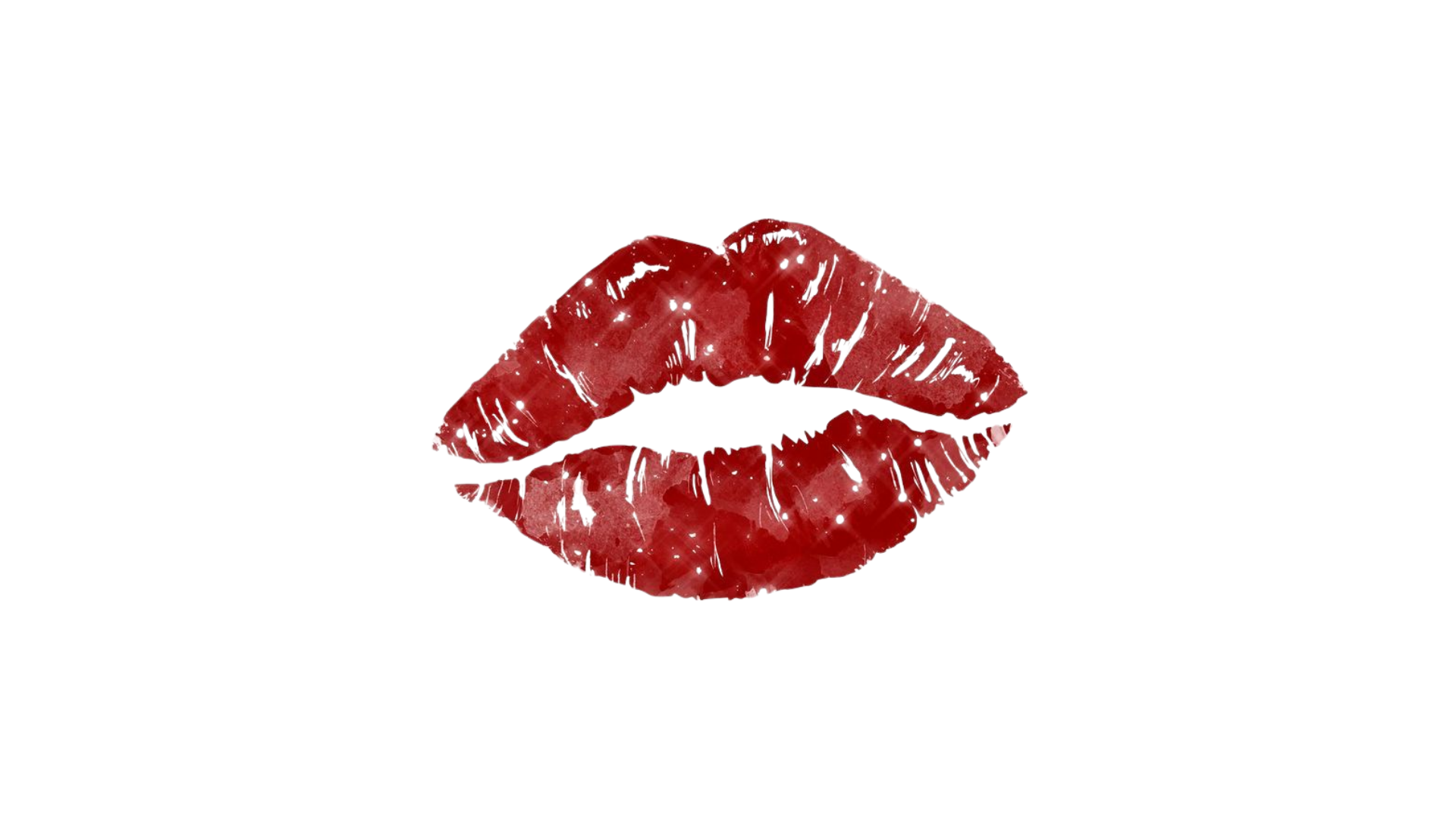 Een afbeelding van een rode lippenstift kusje