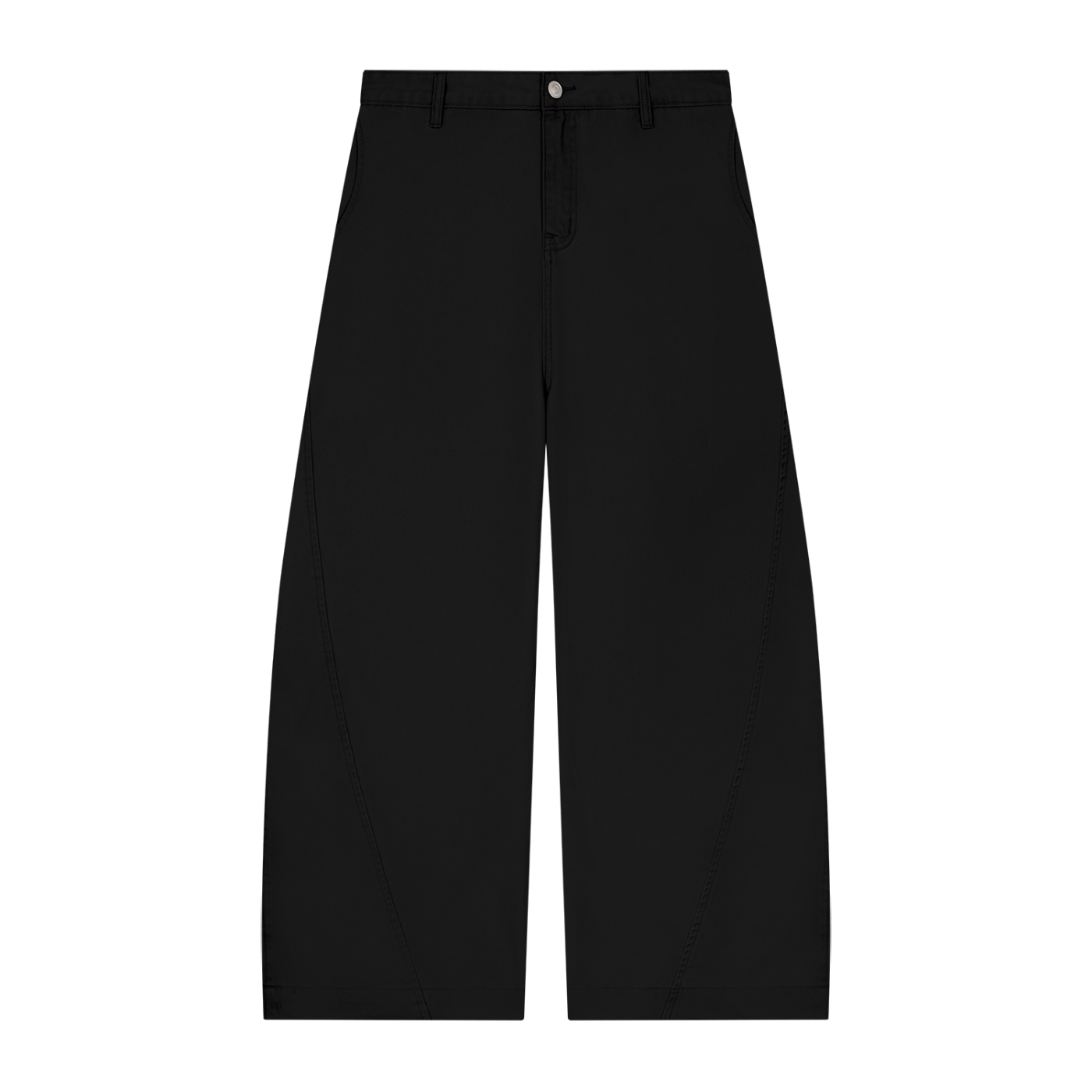 100% Cotton Black Wide Leg Pant