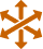 Icon showing four arrows pointing outward in four directions.