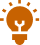 A minimalist icon of a light bulb, symbolizing ideas or innovation.