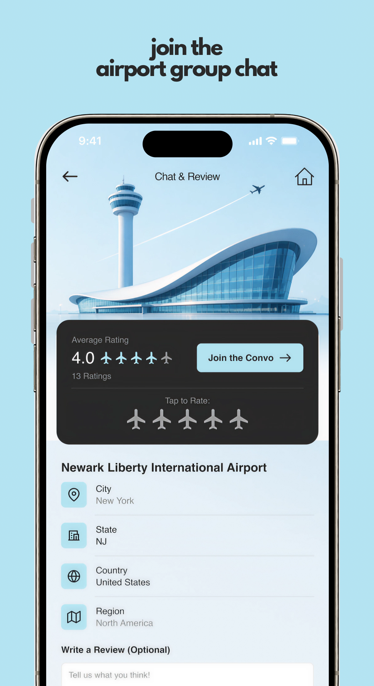 join airport group chats to connect before you travel the world!