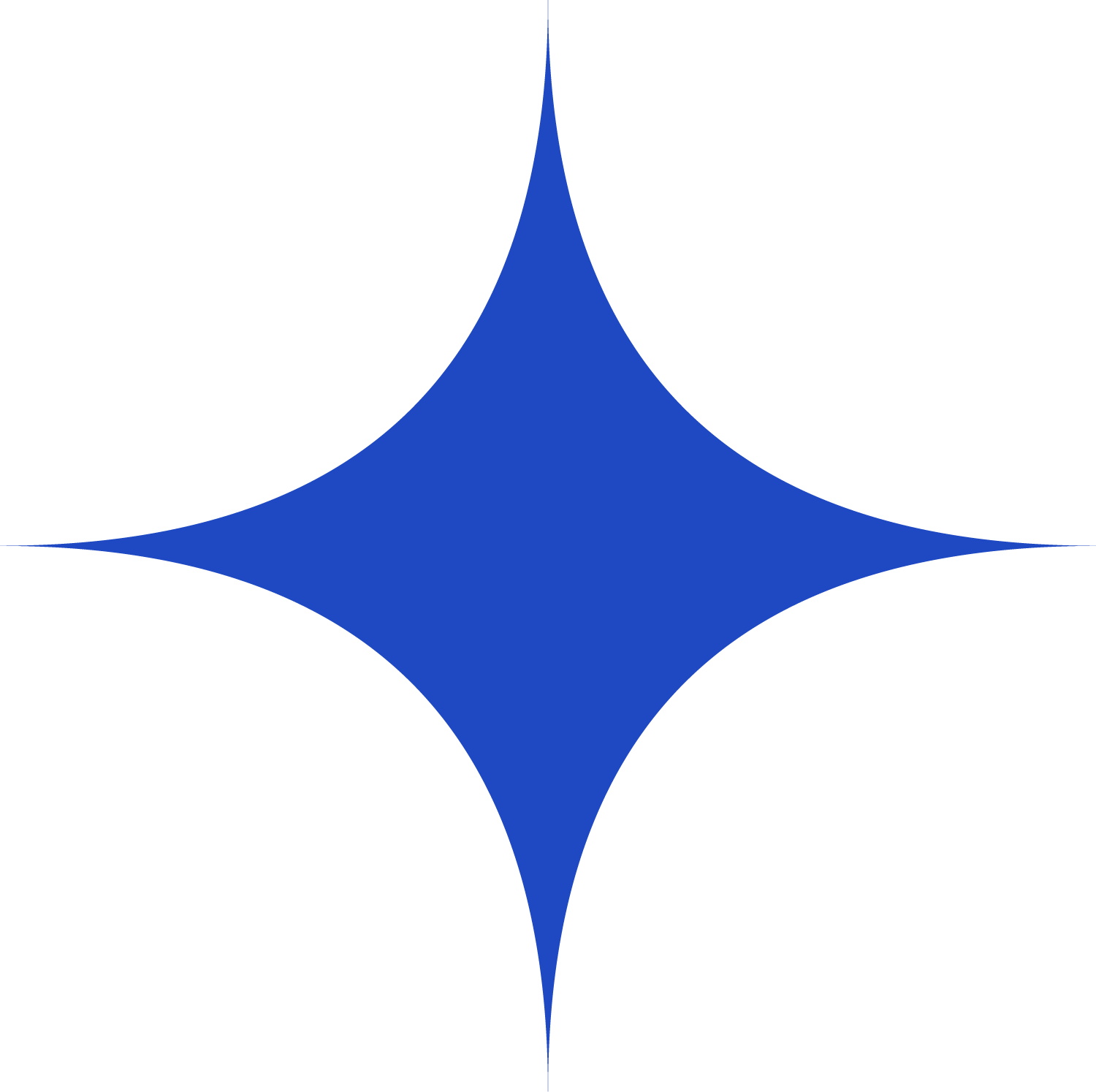 A blue star-shaped pattern with elongated points, set against a black background.