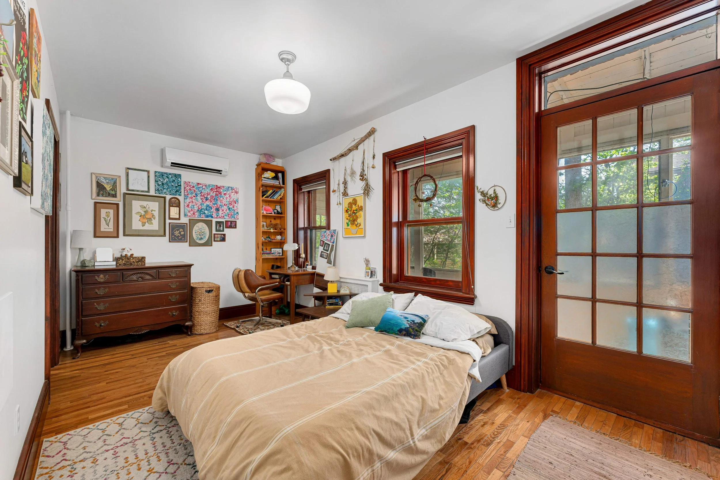primary bedroom  with side door