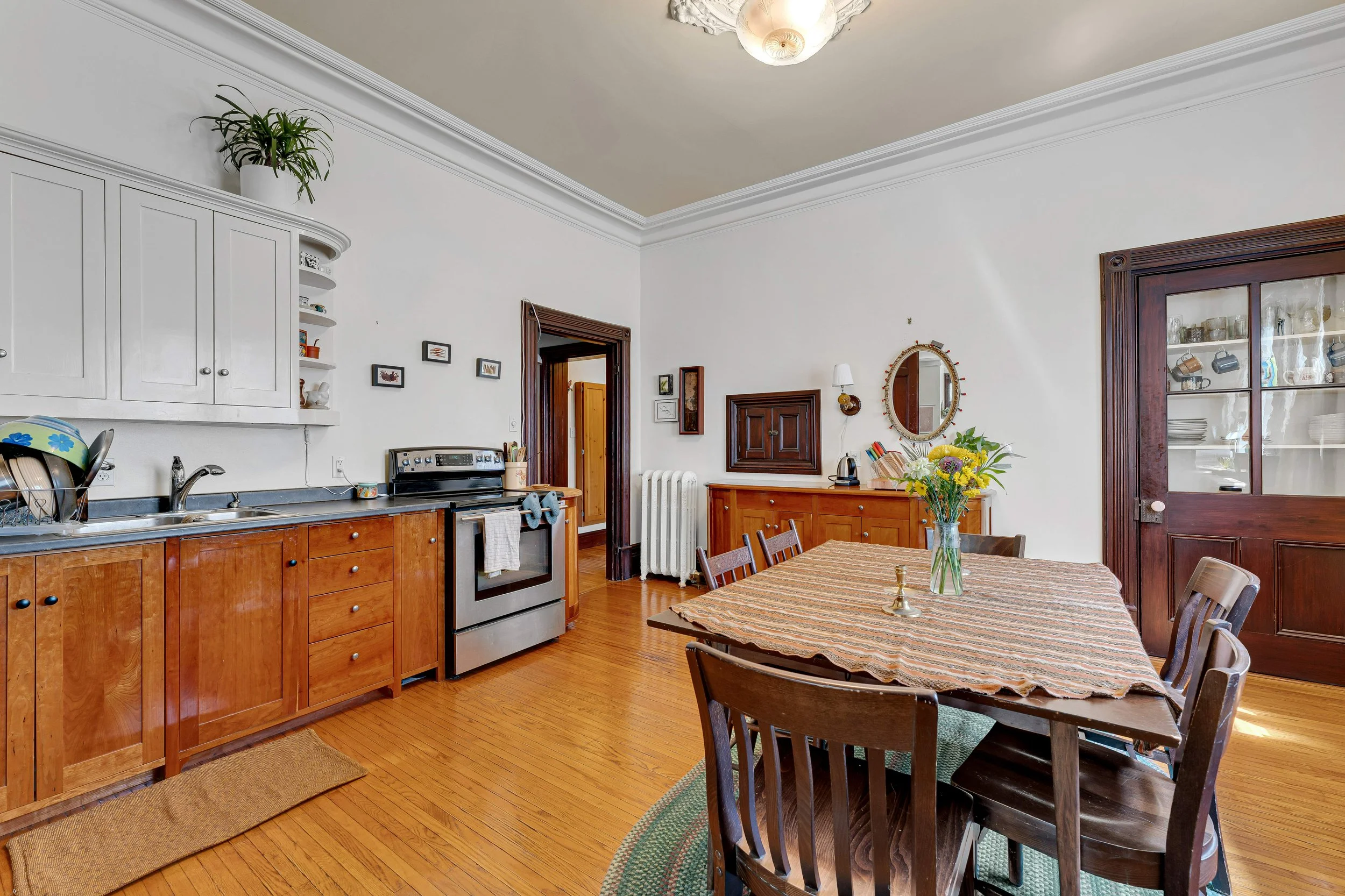 dining room and kitchen