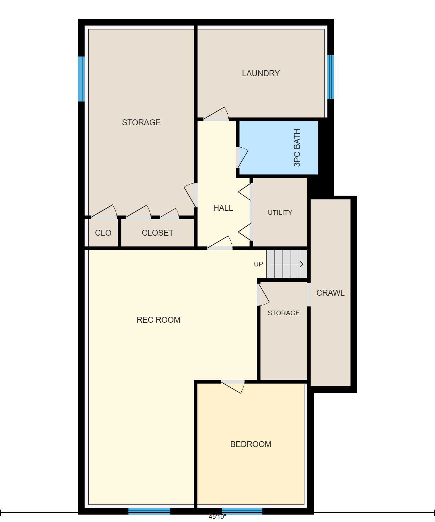 Lower level floor plan 23 Old Oak Road