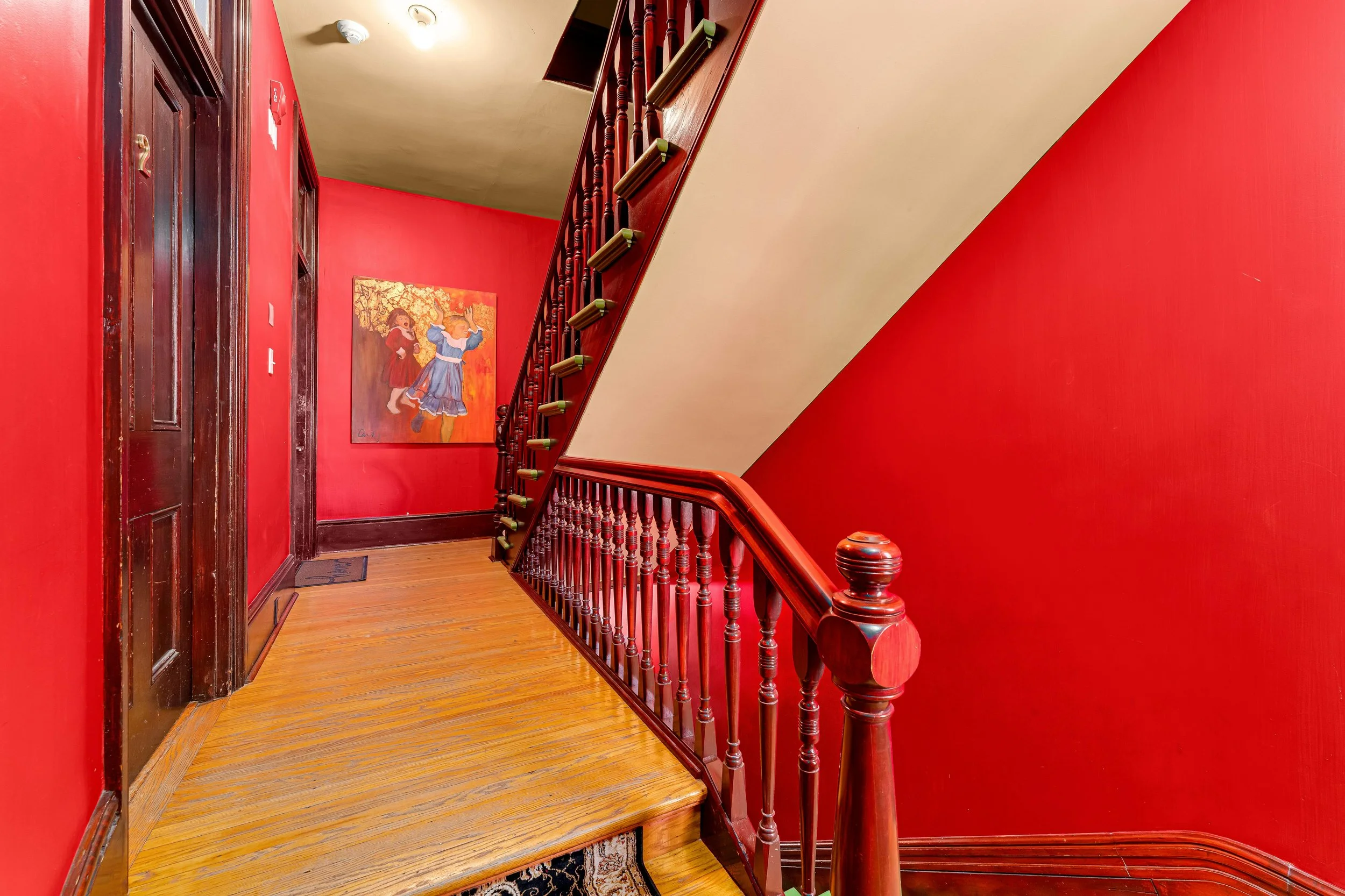 second floor stairway to more apts