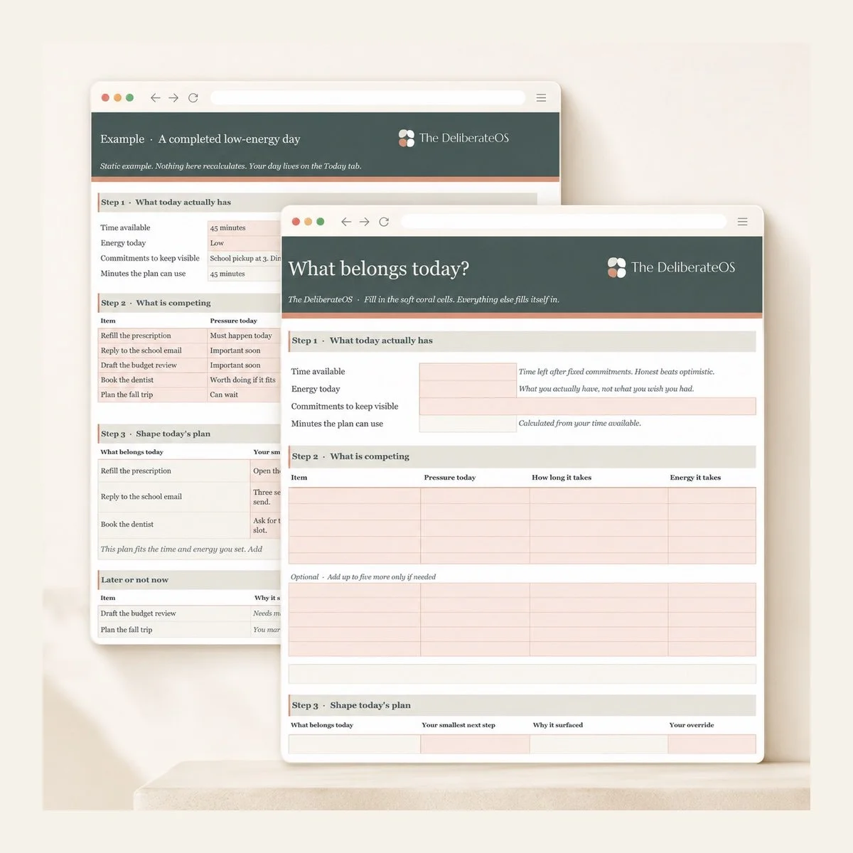 What Belongs Today Google Sheets tool cover.