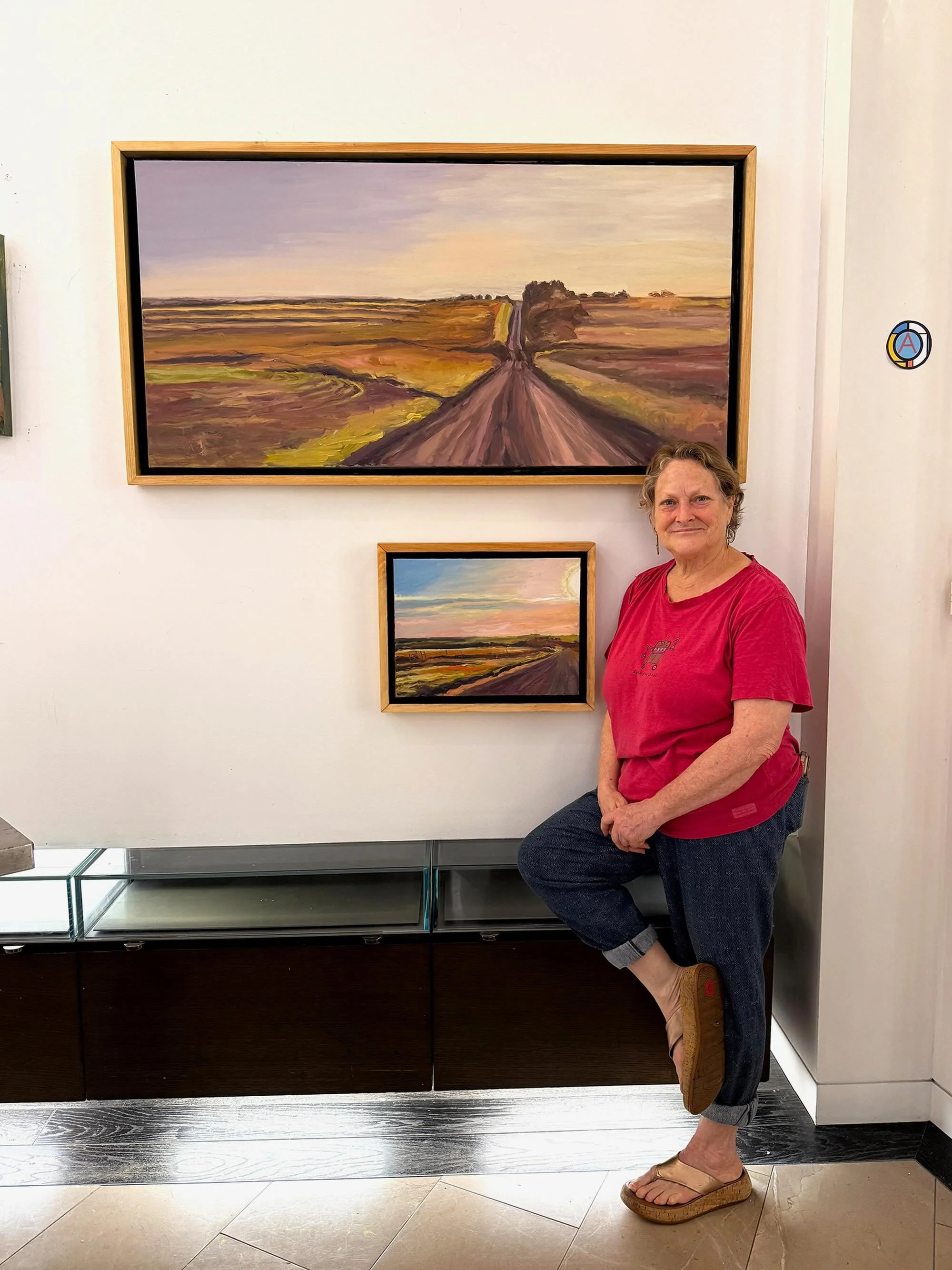 Hanging out with some of my #art #oilpaintings at the studio @artoasis.natick! Come by, take a class, rent a space, browse art, and say hello! #bostonartist #krisshaffer #krisshafferart