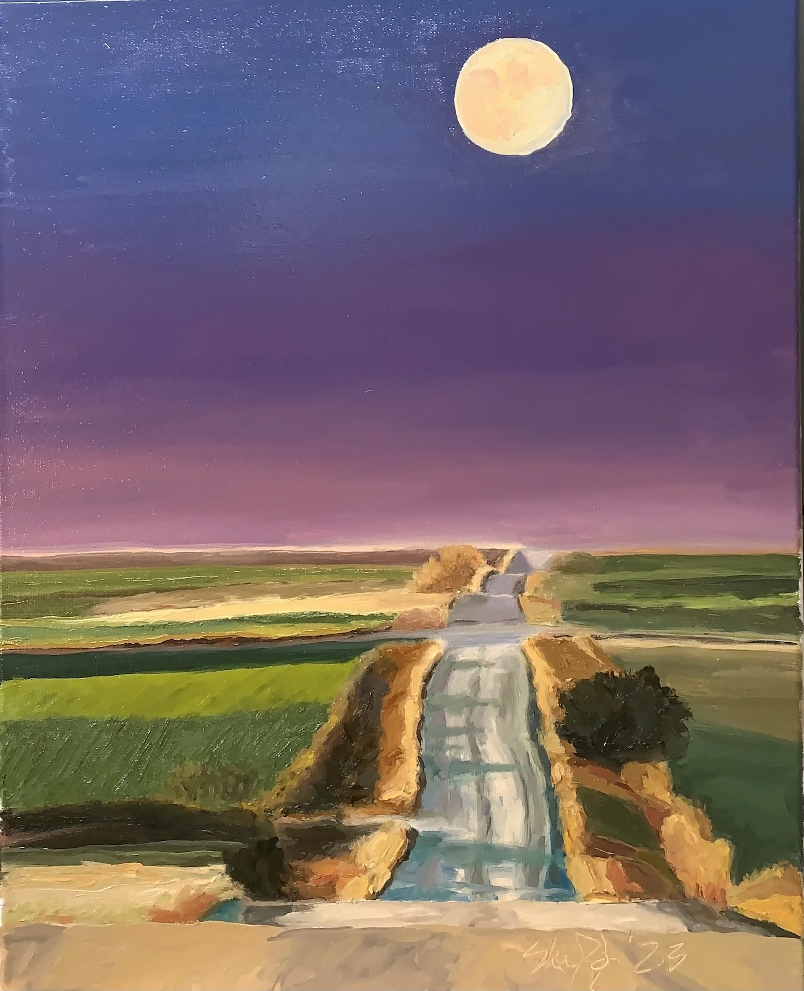 Chris Schmidt’s Moon Rise Over Ellis, Kansas