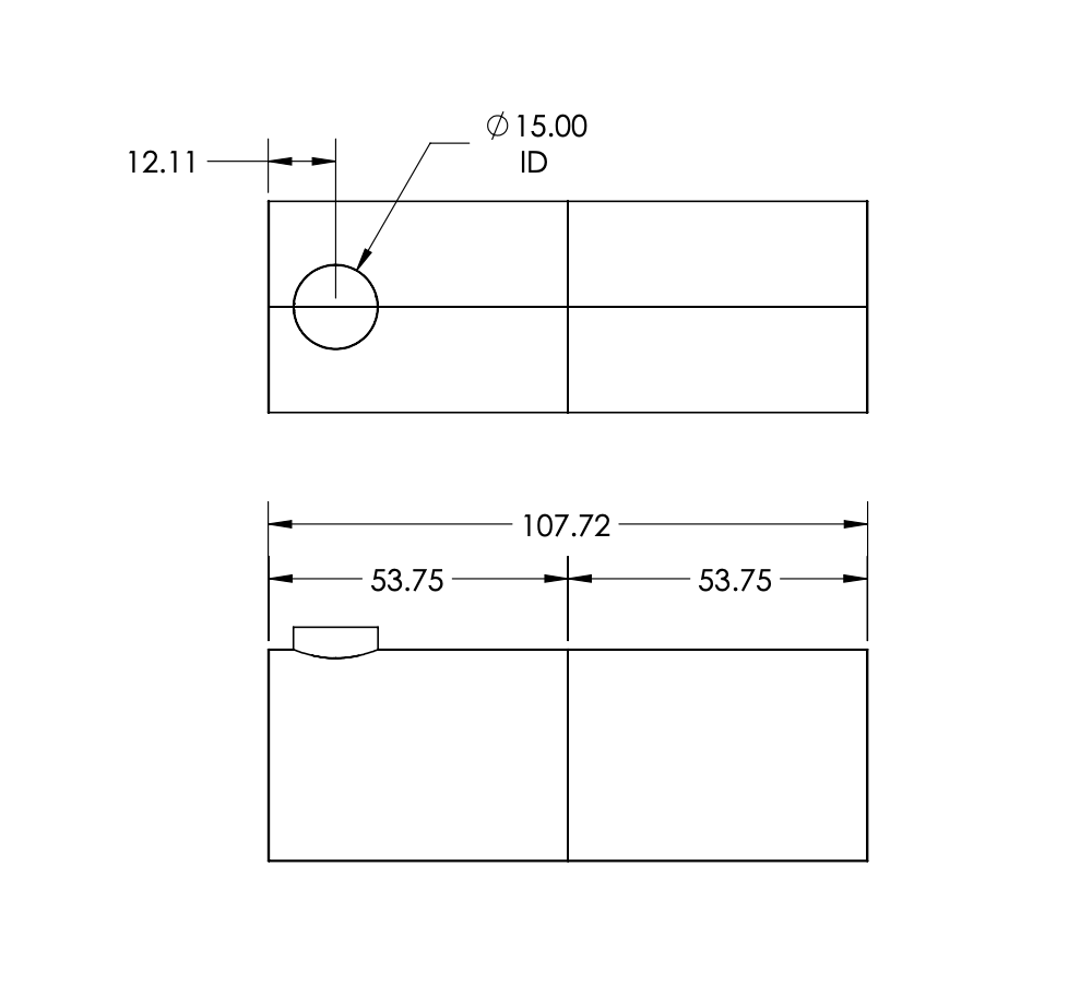 3250 Straight Flat End Tank