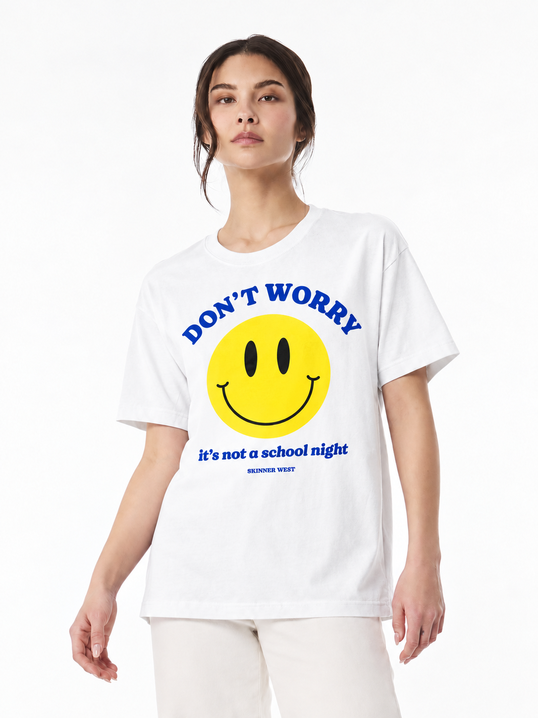Don't Worry Smiley Graphic Tee.png