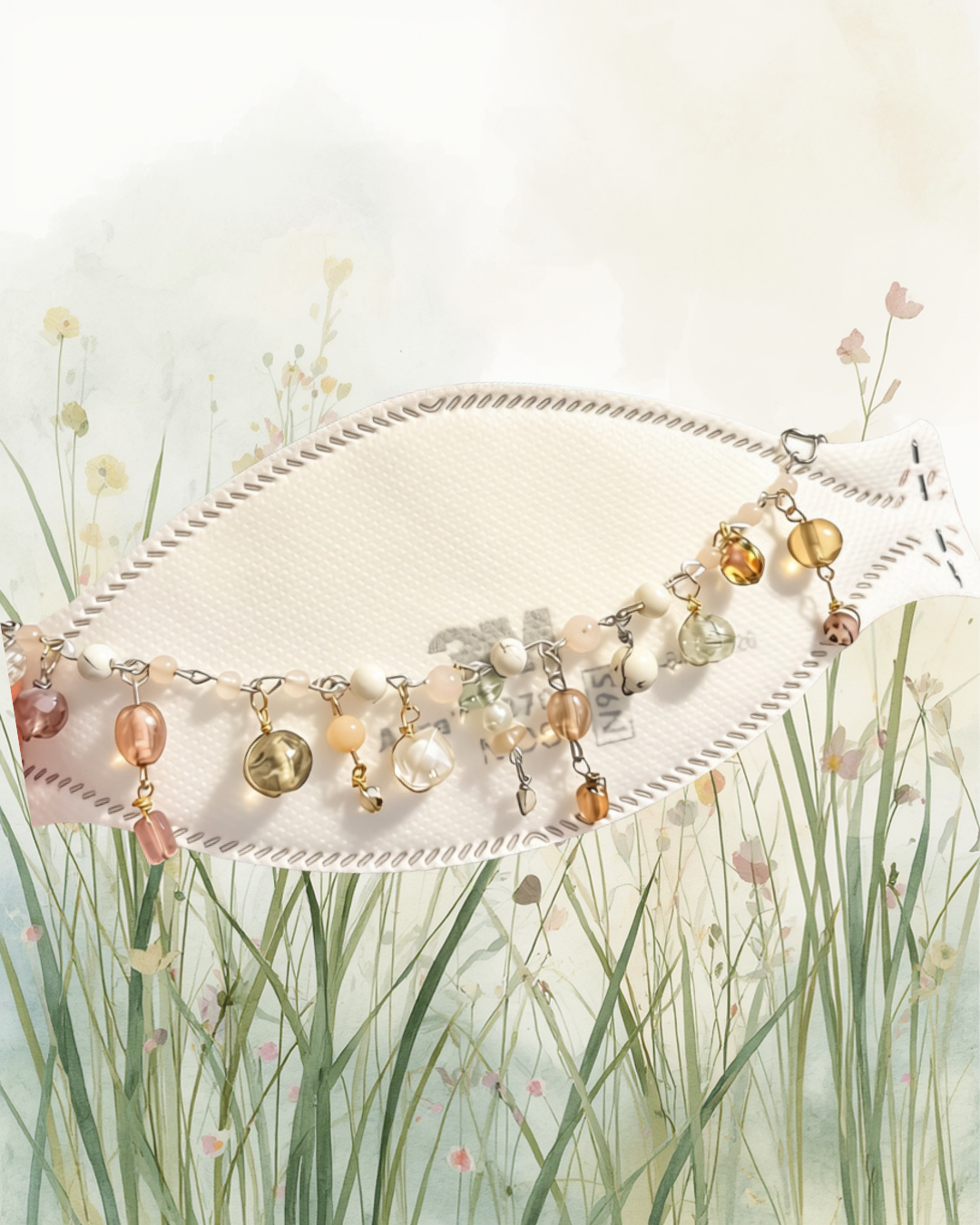 Champaign Rose Mask Chain