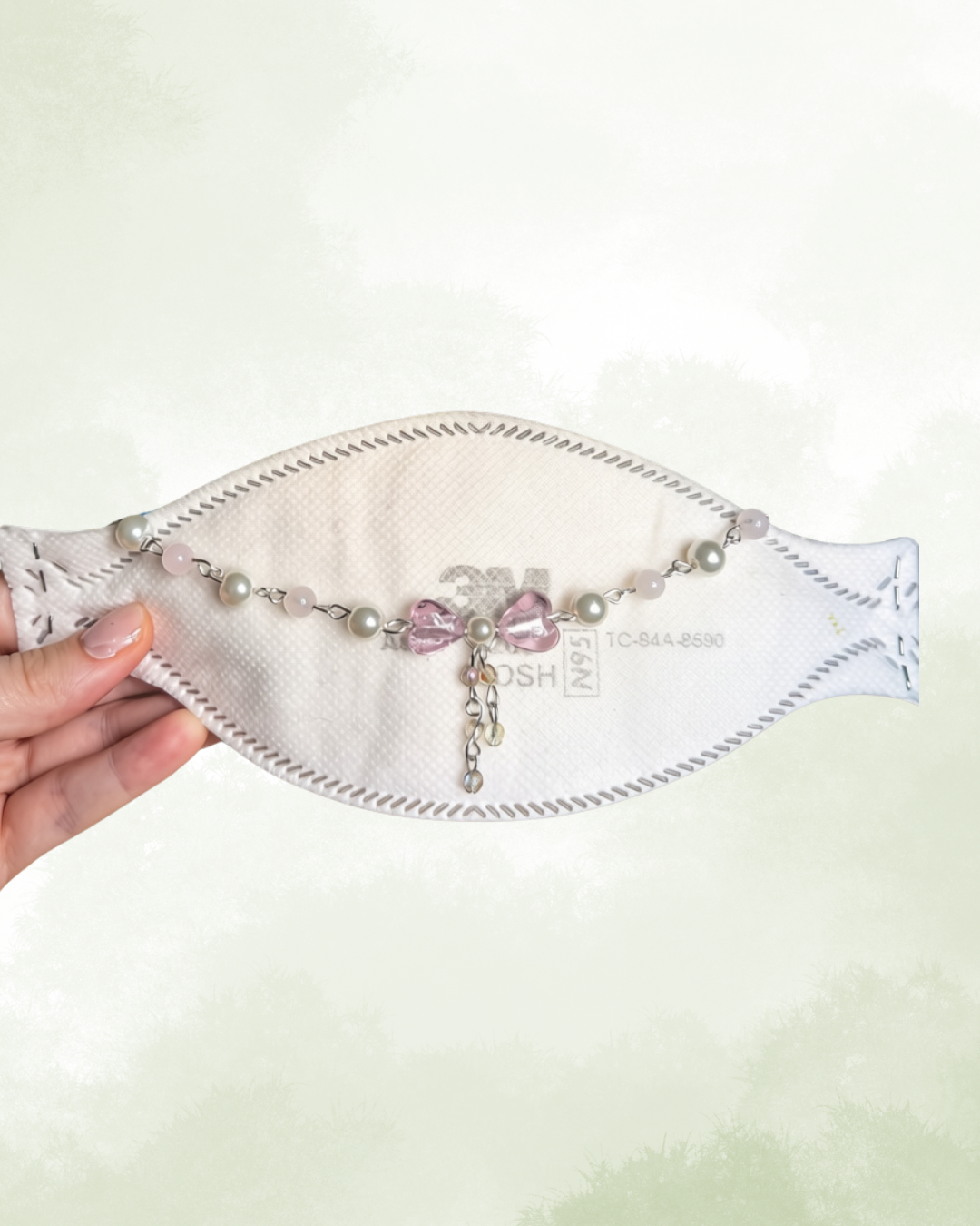 Pink Bow Mask Chain