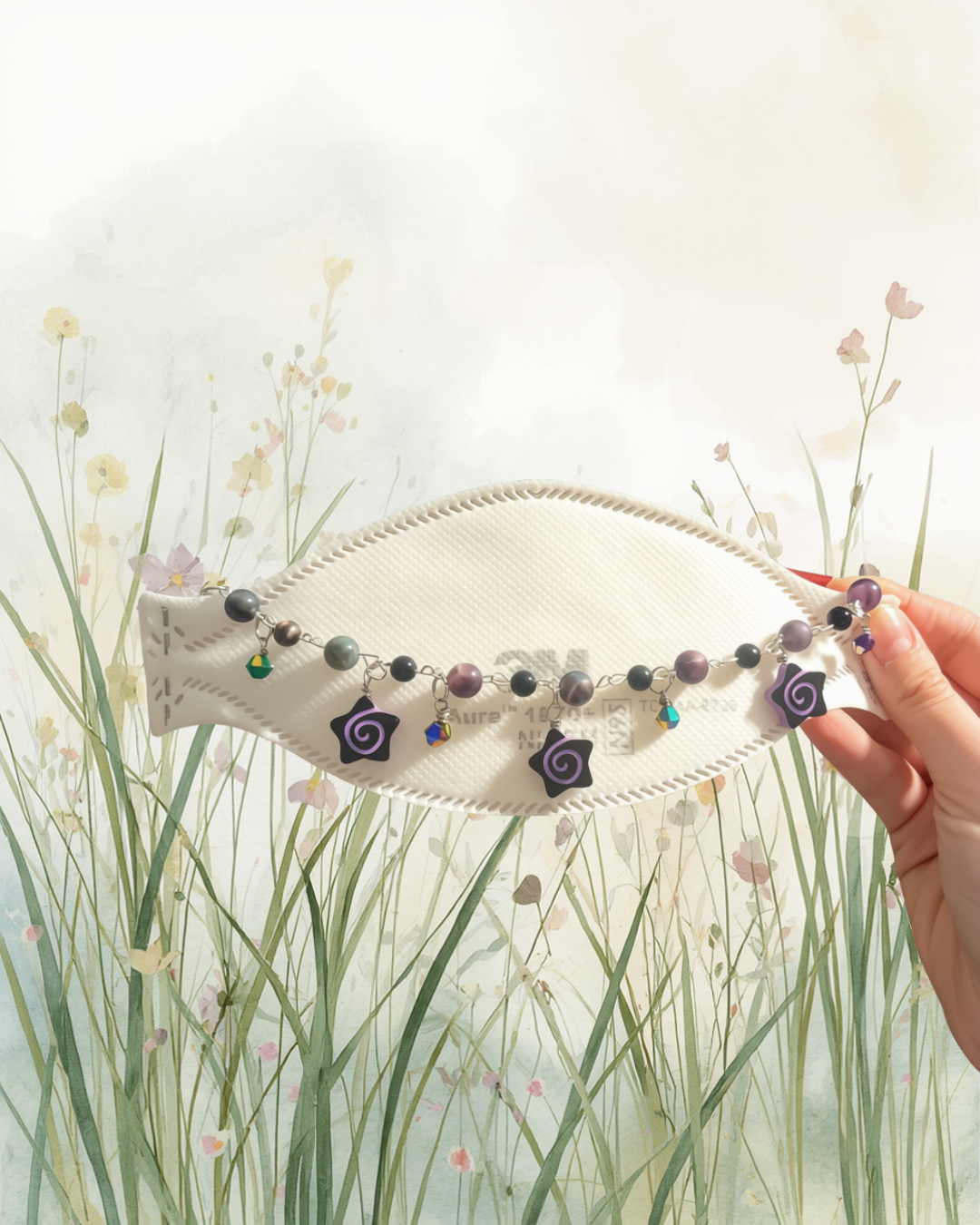 Swirling Stars Mask Chain