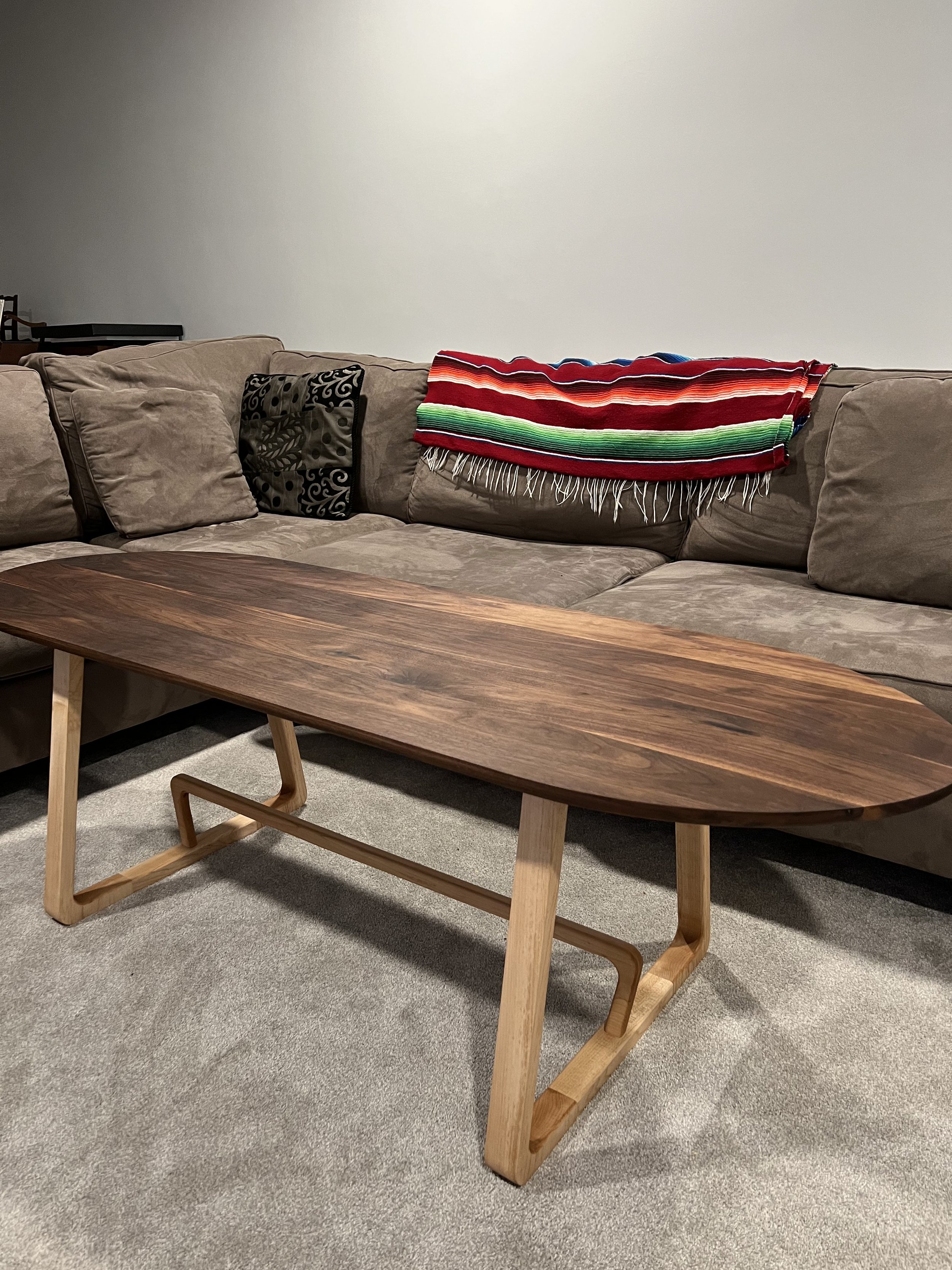 Award Winning Walnut and Maple Coffee Table
