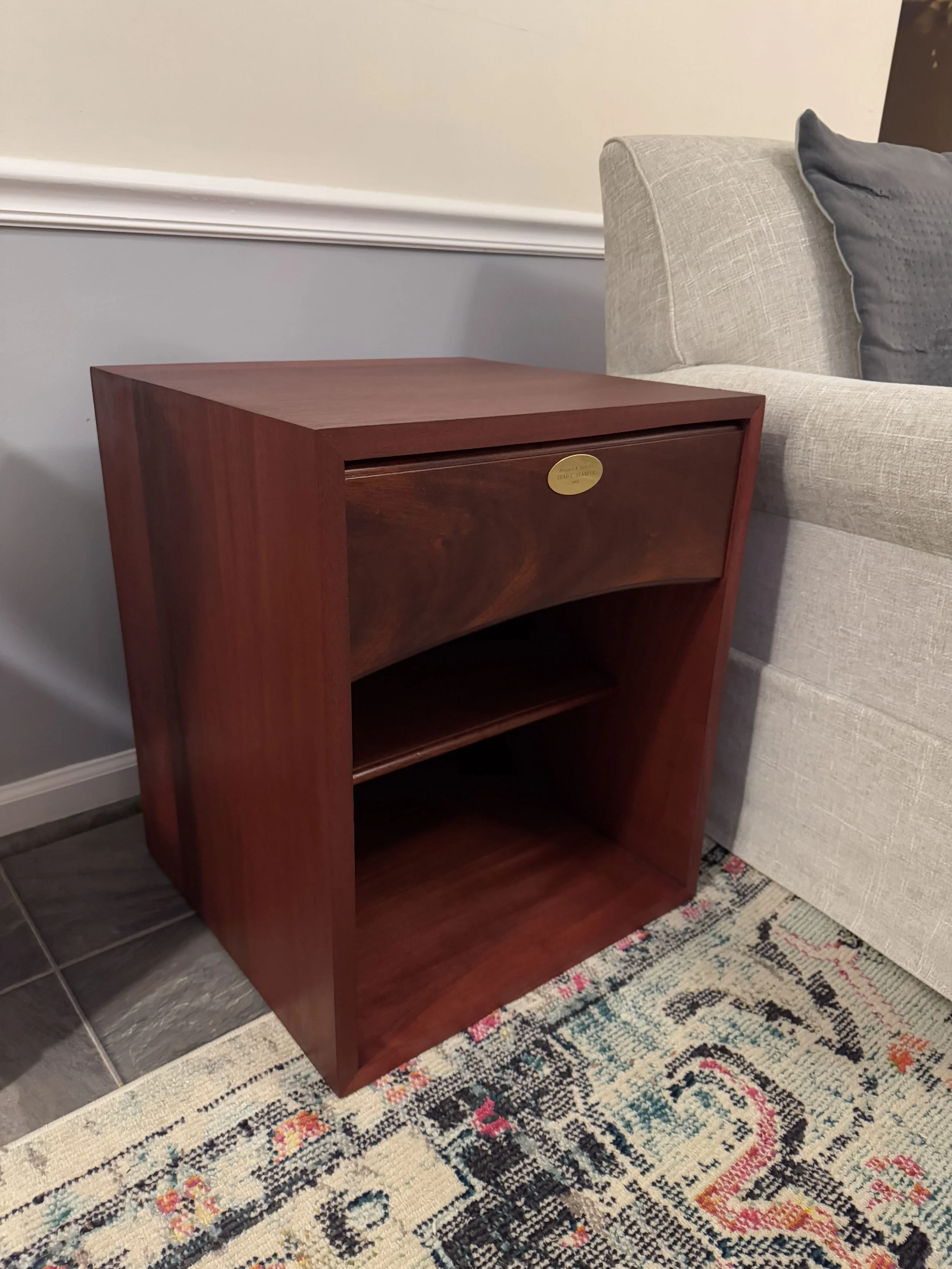 Modern Cherry Nightstand