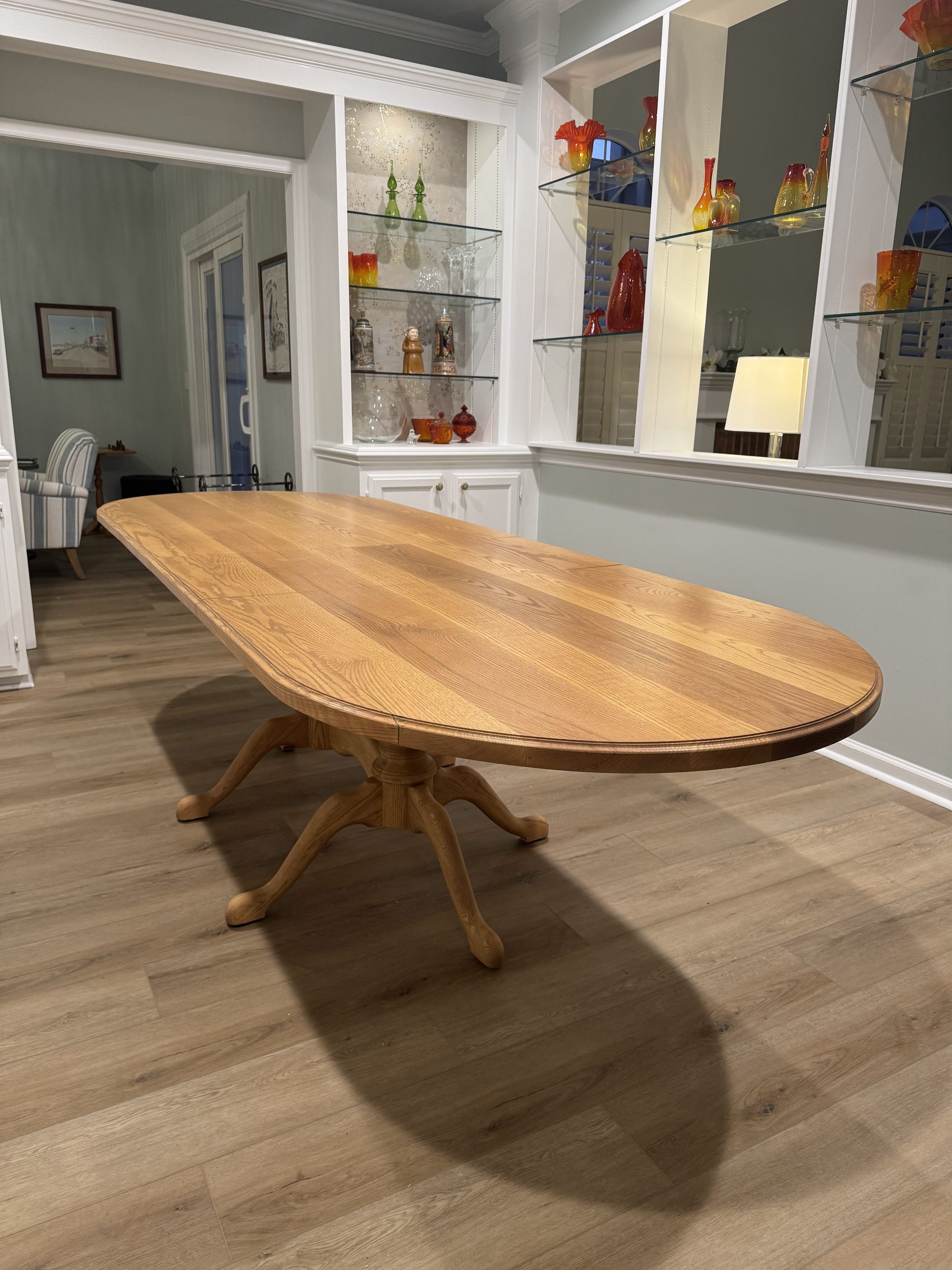 Modern Red Oak Dining Table