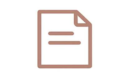 Icon of a document with lines of text, partially overlapping a gray rectangle.