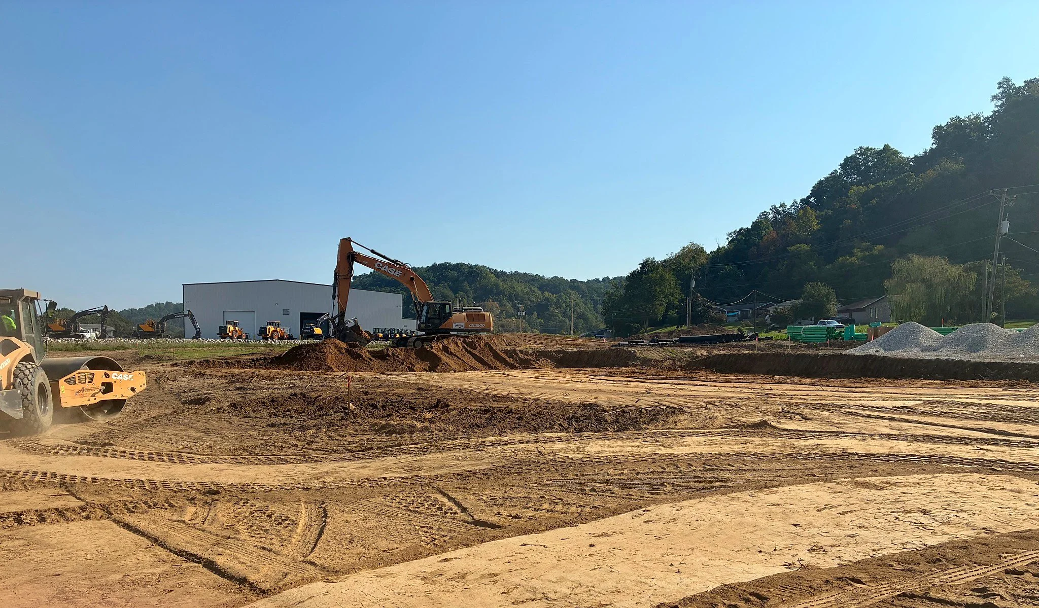 Early site development and excavation underway at the Barboursville Healthcare Center in Barboursville, West Virginia.