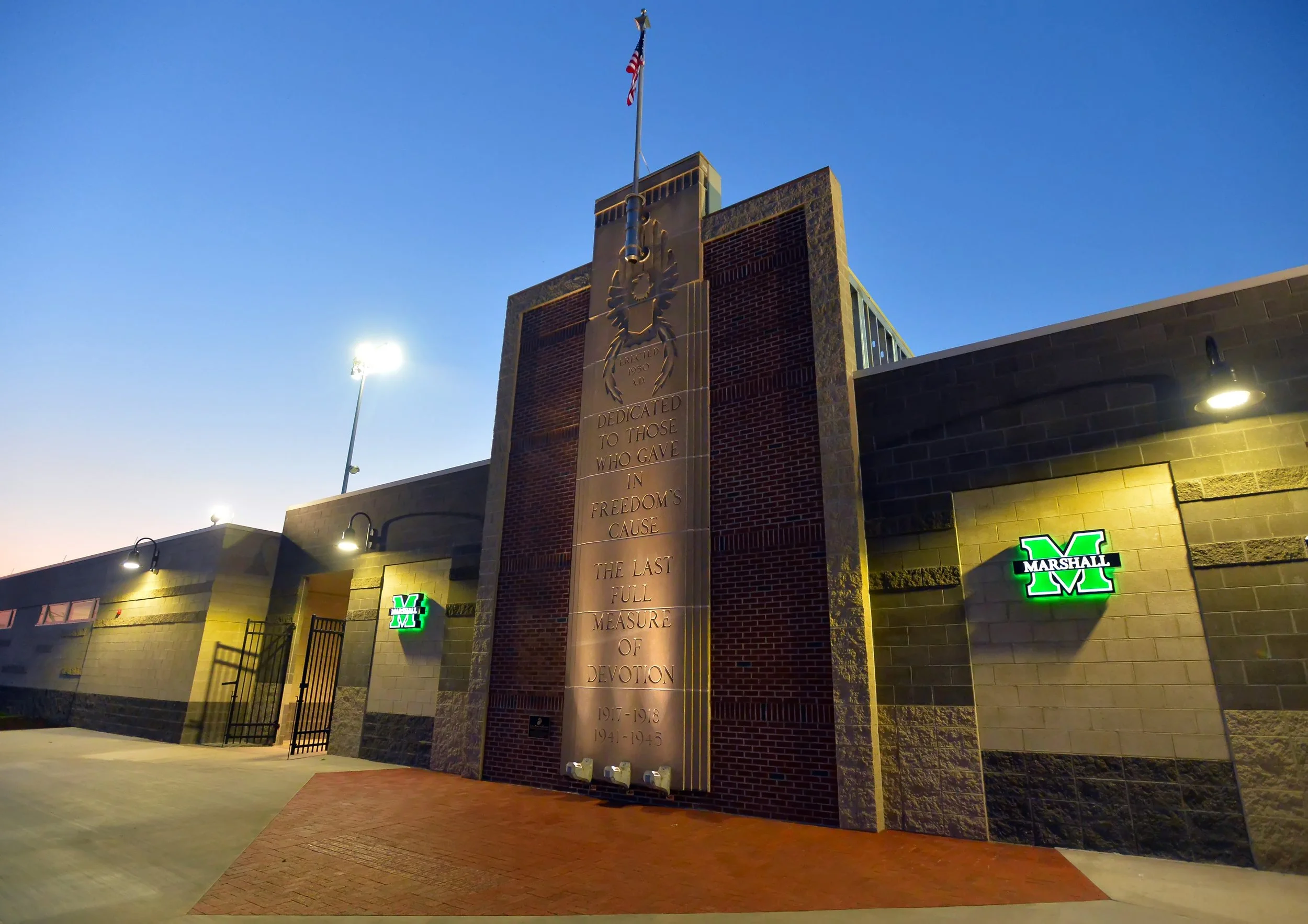 Hoops Family Field at Veterans Memorial Soccer Complex at Marshall University in Huntington, West Virginia.