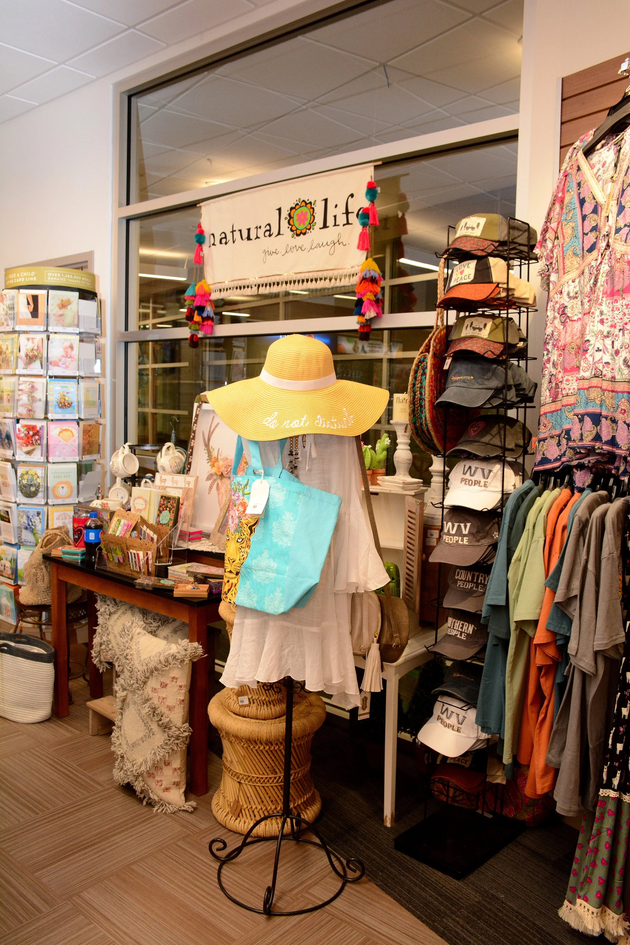 Merchandise display area inside the Cabell Huntington Hospital gift shop.