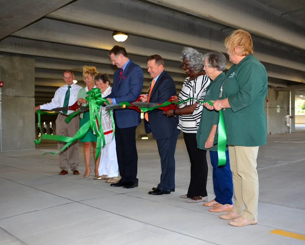 Ribbon-cutting ceremony marking the opening of the CHH Parking Garage at Cabell Huntington Hospital.