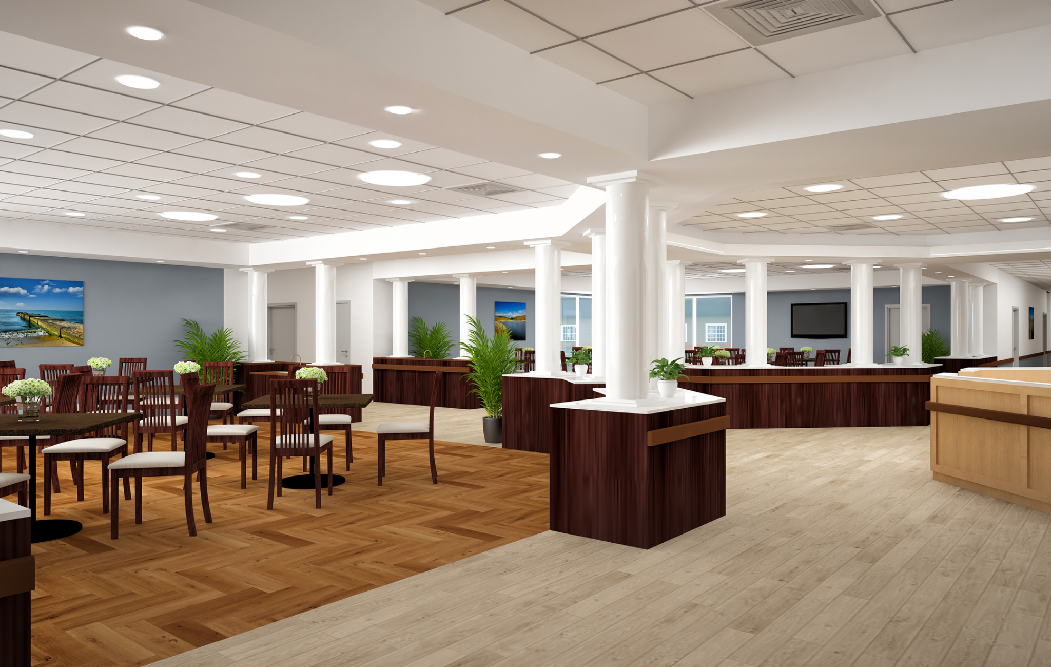 CommuniCare Huntington Skilled Nursing Facility Interior Rendering