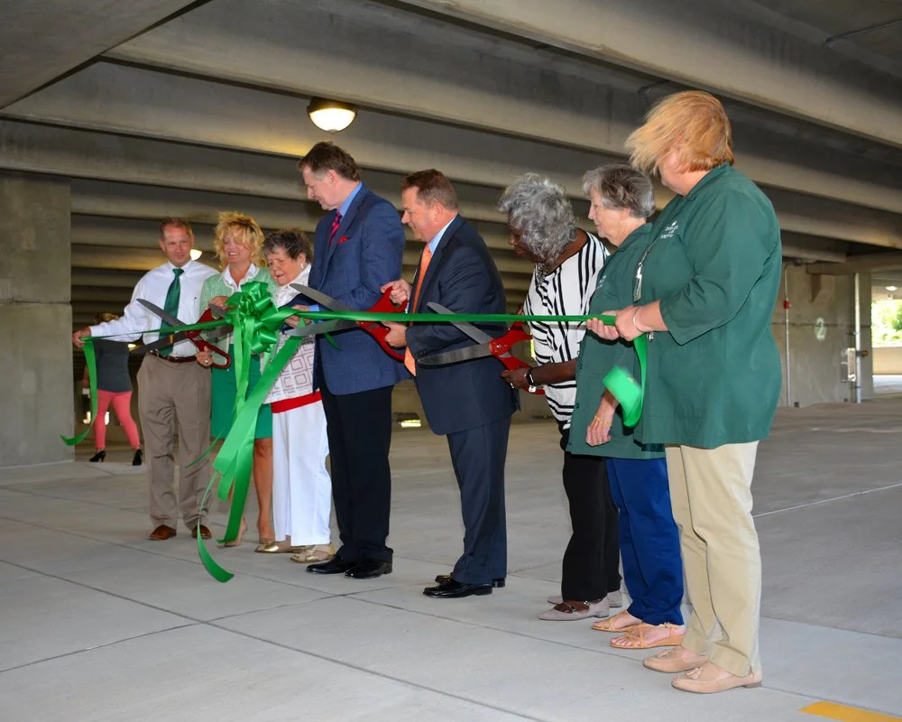 Ribbon-cutting ceremony marking the opening of the CHH Parking Garage at Cabell Huntington Hospital.