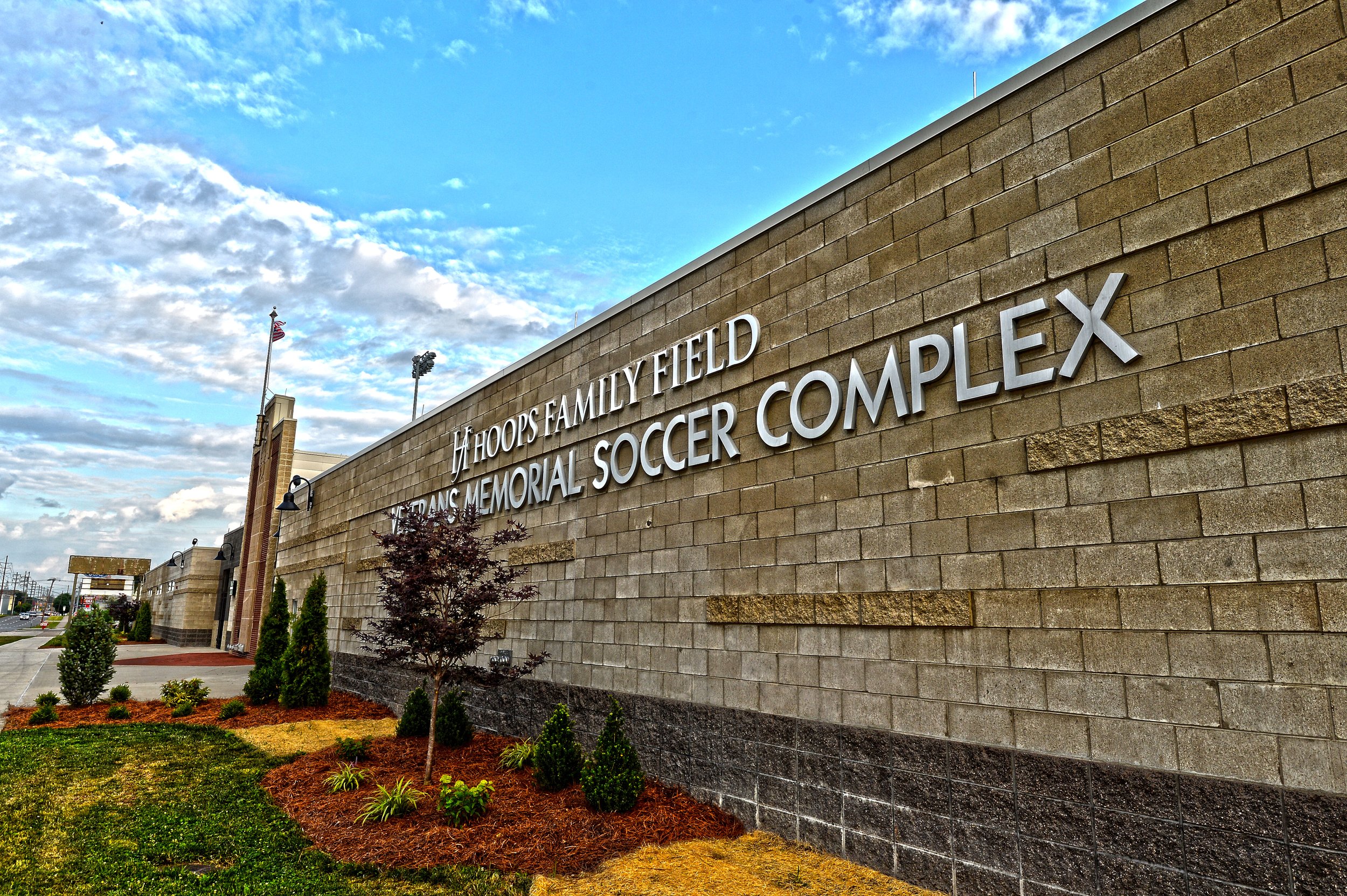 Hoops Family Field at Veterans Memorial Soccer Complex completed by MIRC Construction Services, LLC.