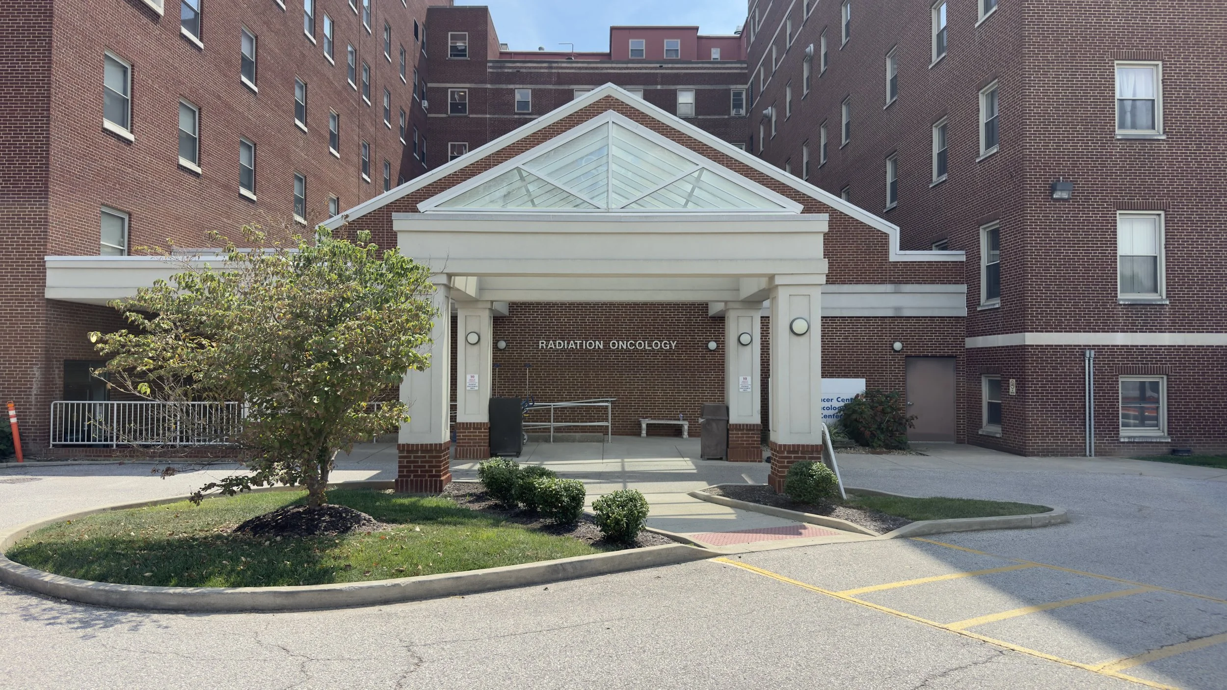 Radiation Oncology entrance at St. Mary’s Medical Center in Huntington, West Virginia.